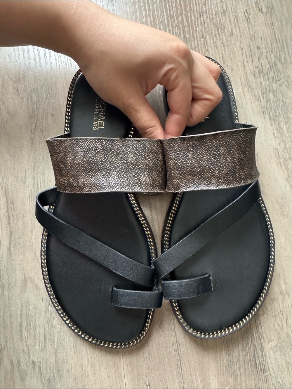 Michael Kors Black Slide Sandals